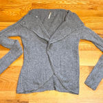 Free People  Women’s Medium Wool Alpaca Long Sleeve Asymmetrical Cardigan Preppy Photo 0