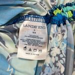 Lands' End  Short Sleeve Side Gather Blue Floral Rash Guard Swim Shirt Size Small Photo 10
