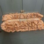 Source Unknown Elegant Ruffled Clutch in Beige w/Rhinestone Bow Photo 0