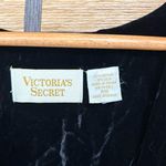 Victoria's Secret  Gold Label Black Crushed Velvet Long‎ Robe Size Small Photo 5