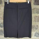 Ecru  Black Pull On Pencil Skirt Woman's‎ Small Business Career Stretch Scuba Photo 3
