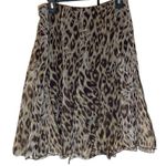 Scarlett Cheetah Leopard Animal Print Flared Skirt With Layering Strips 9 10 Photo 1
