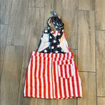 Patriotic Striped and Starred skirt Overalls Red Photo 4