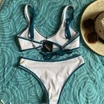 Zaful Boutique Women’s Ribbed Braided Trim Textured 2 Piece Bikini Bathing Suit Set Photo 3