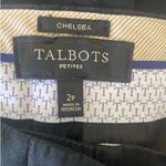 Talbots Women Chelsea Crop Pants 2P Black Cotton Office Travel Classic Minimal Photo 1