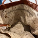 Casual Brown Vegan Leather Tote Bag Photo 3