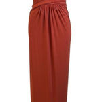 BHLDN maxi dress 4 rust/copper orange short slv full length wedding formal prom Photo 1