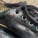 TAOS Freedom Suede black metallic silver shimmer studded sneakers size 8.5 Photo 9