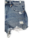 BLANK NYC  The Barrow Distressed Light Wash Denim Shorts Size 27 High Rise Blue Photo 2