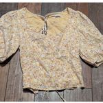 Abercrombie & Fitch Yellow Floral Blouse - Boho Chic! Photo 0