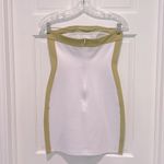 White Fox Boutique Wild Fox Time Of My Life Strapless Mini Dress White Green Stripe Bodycon Small Photo 3