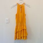 Ramy Brook  Alexandra Dress in Lemon Zest Ruffle Tiered‎ Mini Photo 1