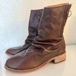 BEEK Ostrich Bootie In Saddle Brown Leather Ankle Boots size 6 Photo 4