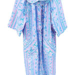 Smart Time size XL made in USA Union tag snap front robe. Pink Photo 0