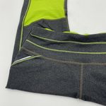 Athleta  Medium Vibe Relay Capri Leggings Athletic Pants Gray Neon Green Photo 5