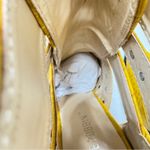 Cape Robbin  Faux Yellow Leather Studded Caged Ankle Boots Womens 6 Heels Moto Photo 9