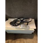 Jen & Kim Blissful Black Silk Slide W/Rhinestones 7‎ 1/2 Women’s Shoe new Size 7.5 Photo 2