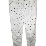 Oat Black And White Polkadot Straight Leg High Rise Jeans Size 6 Photo 0