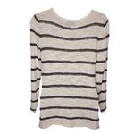 Habitat Lightweight Scoop Neck Striped Long Sleeve Button Detail Size Small Photo 1