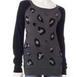 Apt. 9  Women's Leopard Print Sequin Embellished Crew Neck Sweater Size Large Photo 0