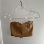 Lulu's Tan Faux Leather Bustier Brown Photo 0