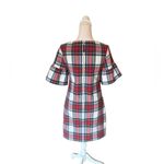 Vineyard Vines Jolly Plaid Flutter Sleeve Shift Dress Womens Size 0 Photo 1
