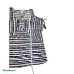 Becca Tassel Cold Shoulder Swim Cover Up XS Multicolor Photo 6