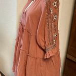 Anthropologie En Crème Cotton Paisley Embroider Boho Ruffled Hem Top Medium Photo 3