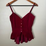 Vintage holiday red velvet like top Photo 5