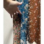 Natural Life  Maxi Dress Large Floral Boho Patchwork Long Sleeve Hippie Button Up Photo 7