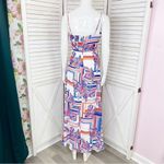 Foxiedox Kai Chiffon Maxi Dress Geometric Floral Stripe Multi Print XS Photo 5