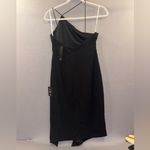 Lulus  Classic Black One-Shoulder Dress NWT medium stretchy LBD formal party Photo 2