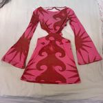 Urban Outfitters Kimchi Blue Pink and Red Patterned Dress Photo 7