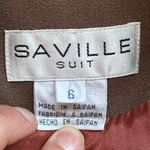 Seville Suit Brown Midi Skirt & Matching Jacket Set Sleeves Collar R Satin Sz 6 Photo 12