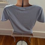 SheIn  light blue ribbed ruched sides Crop Top, size M Y2K vacation beach summer Photo 1
