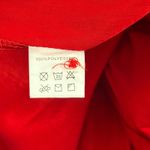 WoWo Red Tiered Mini Dress Pointed Puff Sleeve Rhinestone Avant Garde Size S Photo 8