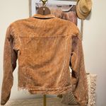 POL Frayed Hem Vintage Inspired Teddy Bear Brown Cropped Corduroy Jacket S Photo 8