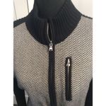 Ralph Lauren Lauren  XL Ribbed Cardigan Sweater Zip Front Herringbone VNC Photo 3