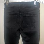 Mother The Looker Ankle Fray in Guilty Party Racer Black Skinny Jeans Size: 25 Photo 7