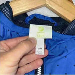 Adidas Neo Windbreaker Jacket Junior/Medium Blue Polka Dot Full Zip Photo 4