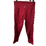 Ideology  RED SEAMLESS CUT OUT HIGH WAISTED LEGGINGS Photo 1