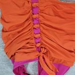 Lauren Ralph Lauren One Piece Swimsuit Womens 8 Orange Pink Ruched Halter Tie Photo 11