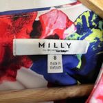 Milly Women’s Fit n Flare Scuba Vibrant Abstract Floral A-line Dress Size 8 Photo 2
