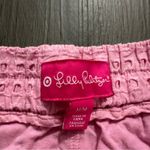 Lilly Pulitzer for Target Pink Eyelet Pom Pom Hem Mid Rise Pull Photo 3