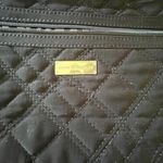 Vera Bradley Black Quilted Microfiber Shoulder Handbag Purse with Zebra Lining Photo 1