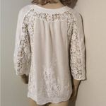 Soft Surroundings 2-pc white rosette lace crotchet embroidery boho top Large Photo 10