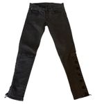 Ralph Lauren Polo  Size 28 Tompkins Skinny Lace up Coated Black‎ Jeans Photo 0