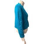 Ronni Nicole Medium Blue Cropped Cardigan Sweater V Neck Lightweight Knit Top Photo 7