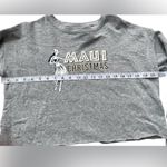 AERO Cropped Sweatshirt Womens Medium Long Sleeve Grey Graphic Maui Christmas Gray Photo 6
