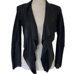 Bod & Christensen Zura Leather Jacket Women’s Size 2 Drape Front Studded Sleeves Photo 1